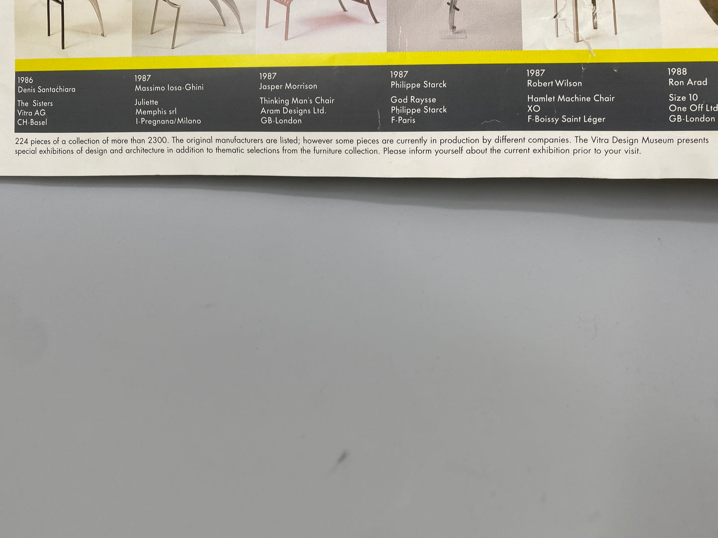 Plakat, Vitra Design Museum Collection. 1820 - 1986