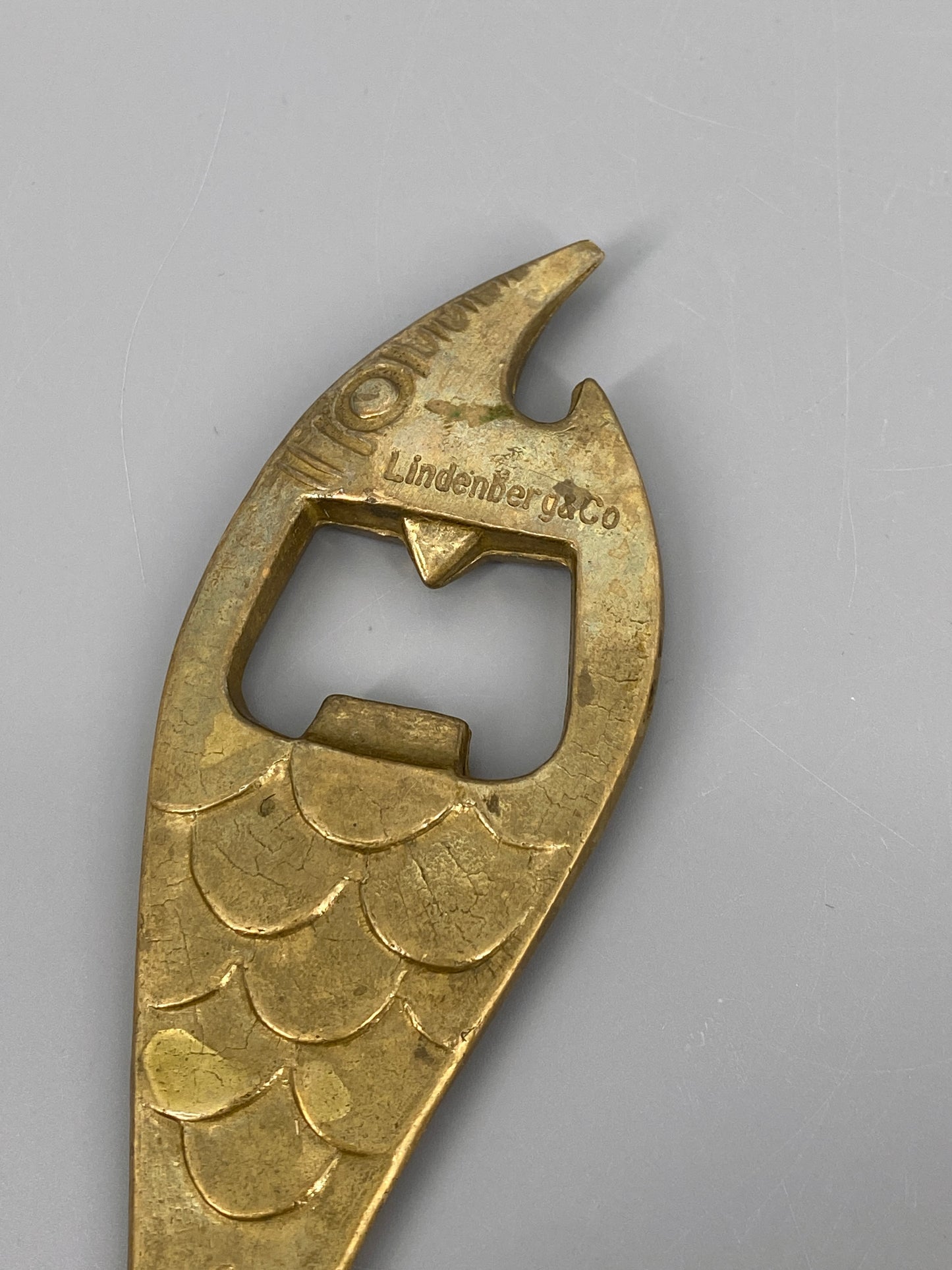 Fisch Flaschenöffner aus Messing von Lindenberg & Co