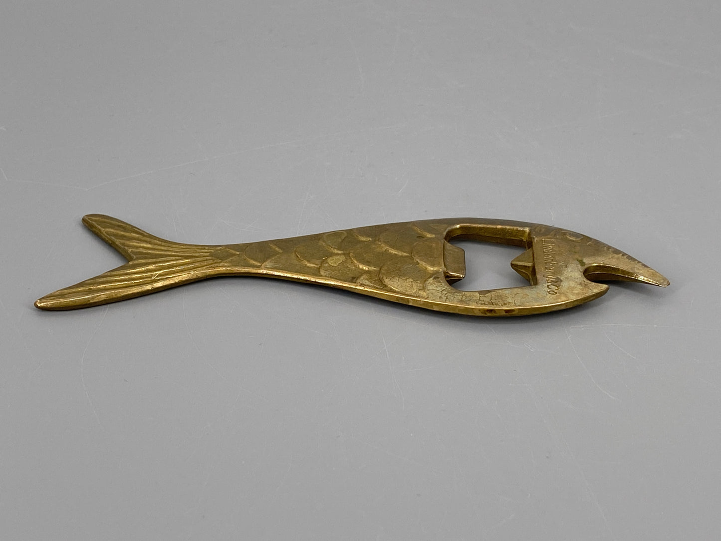 Fisch Flaschenöffner aus Messing von Lindenberg & Co