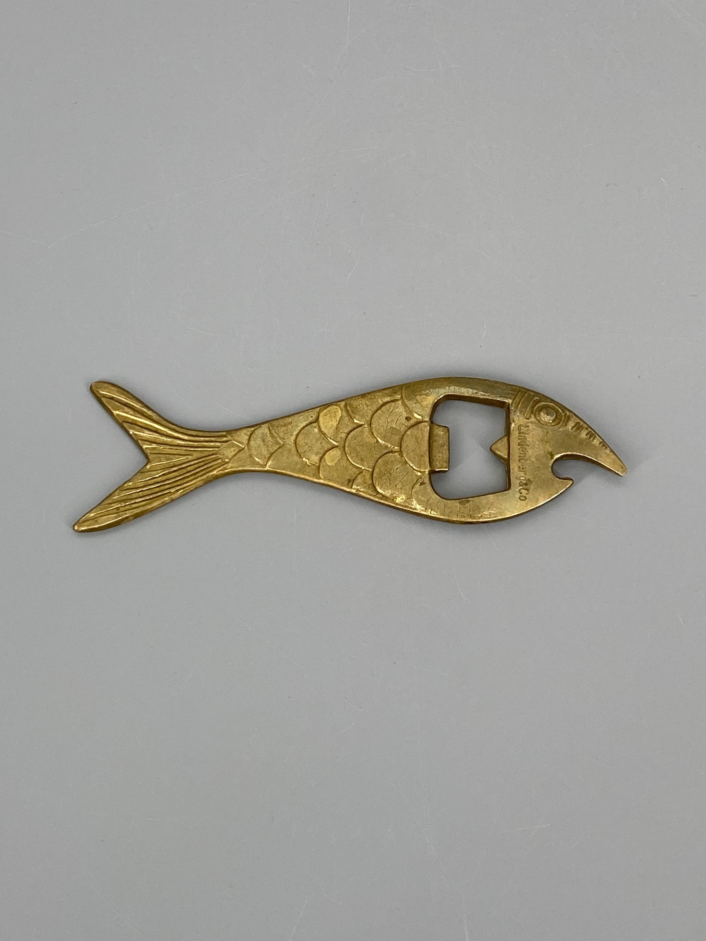 Fisch Flaschenöffner aus Messing von Lindenberg & Co