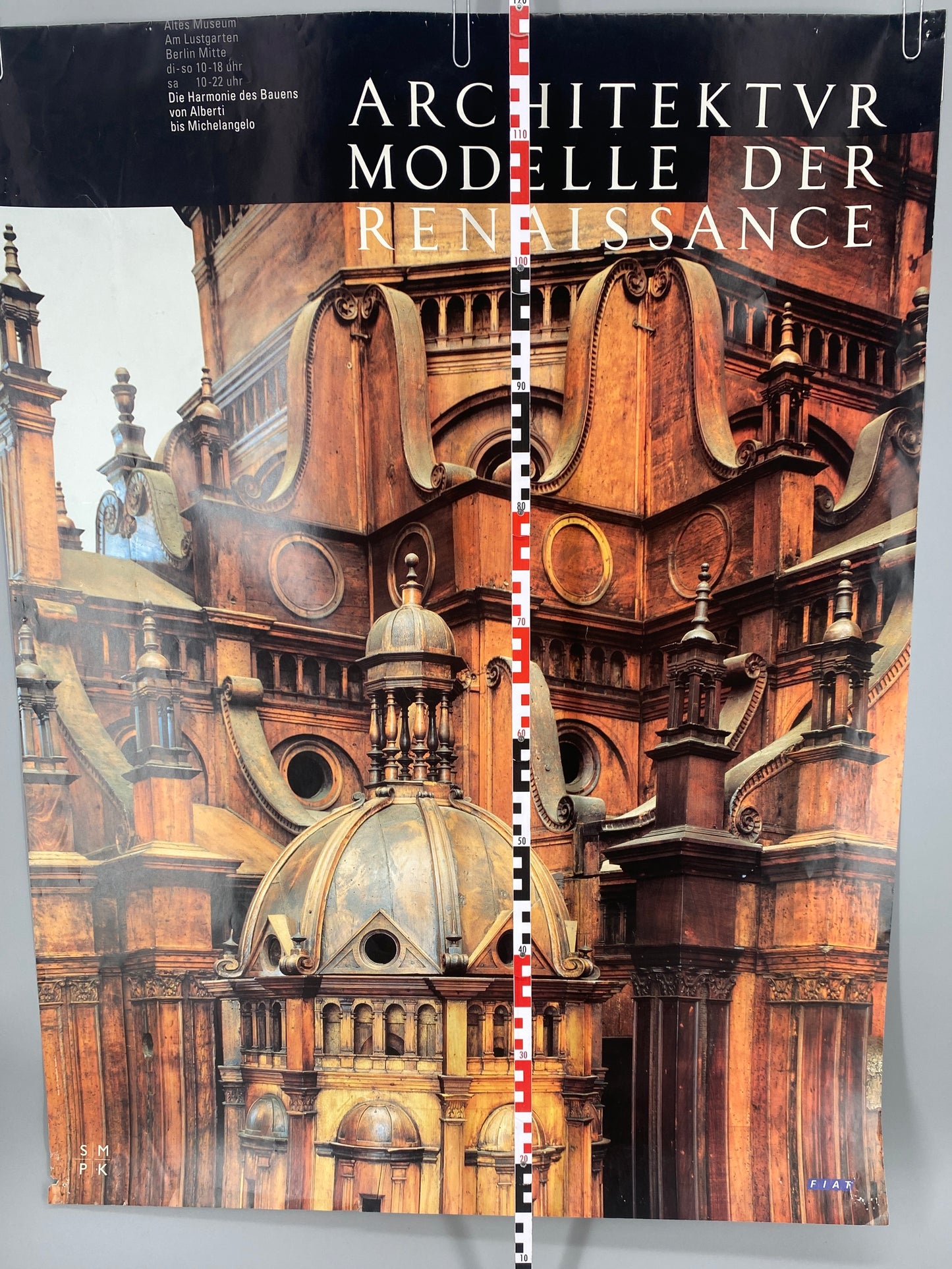 Plakat, Altes Museum Berlin. Architektur Modelle der Renaissance, Dom von Pavia