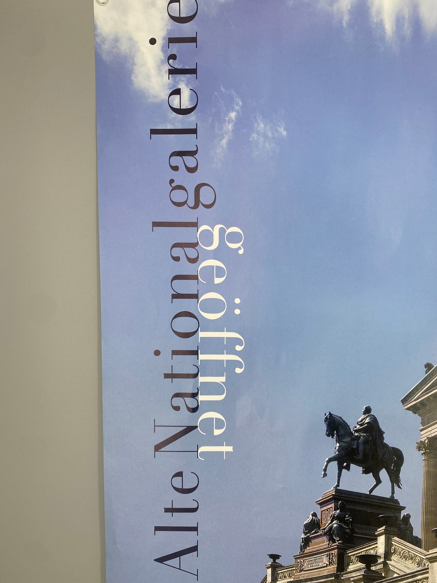 Plakat, alte Nationalgalerie Berlin. Zur Wiedereröffnung 2001
