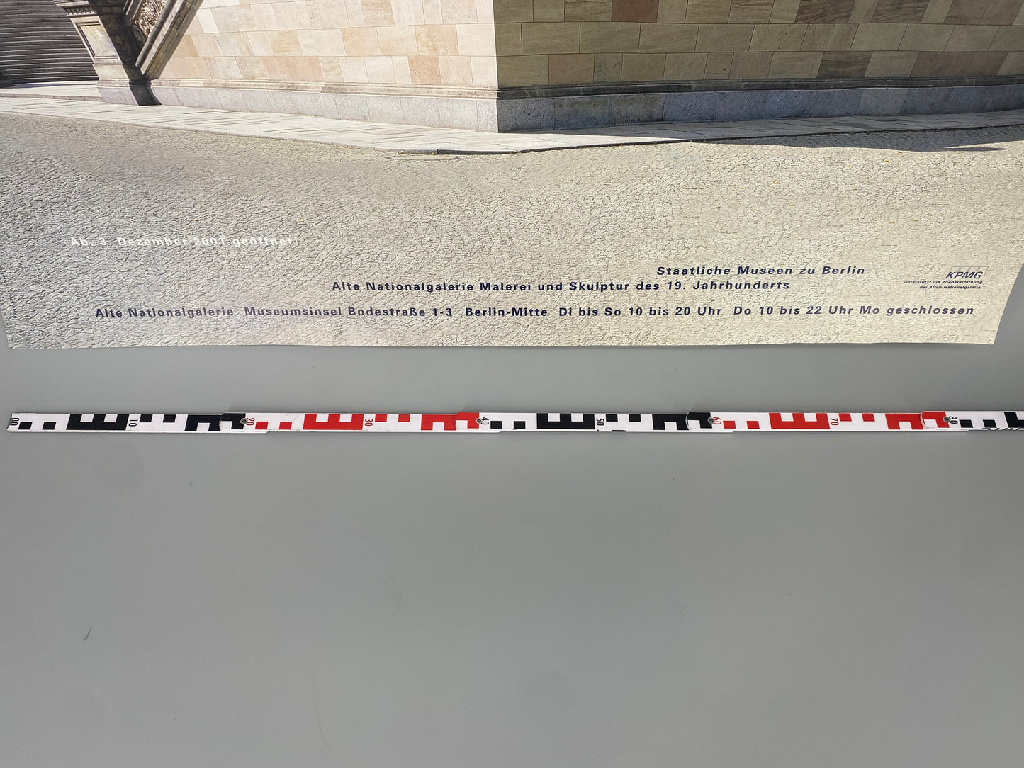 Plakat, alte Nationalgalerie Berlin. Zur Wiedereröffnung 2001