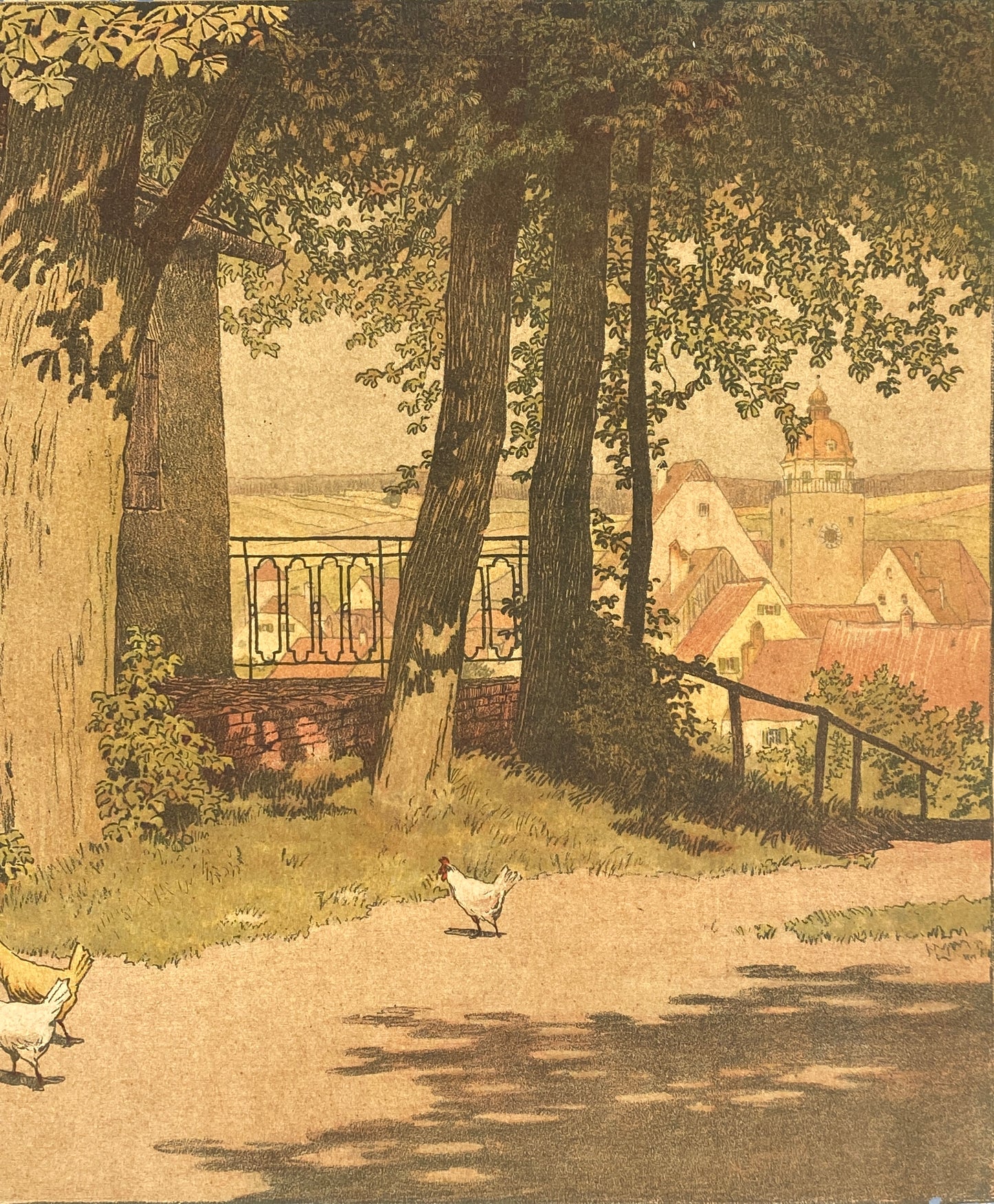 Jugendstil Farblithografie von Paul Hey (1867–1952), 1905