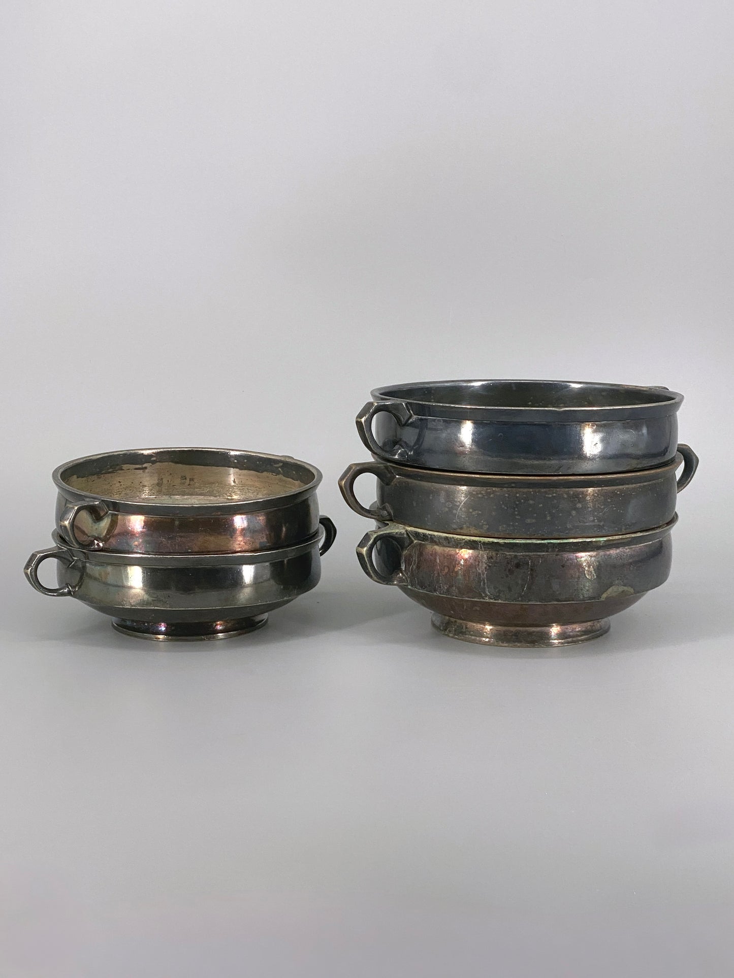 antike, versilberte Schalen von Wellner