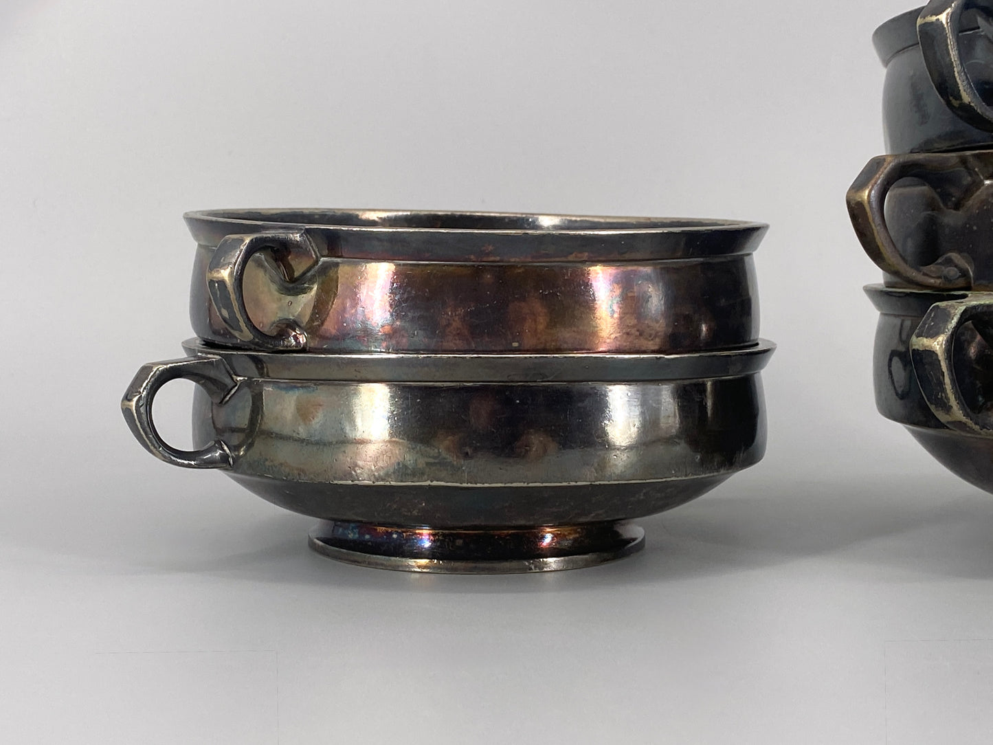 antike, versilberte Schalen von Wellner