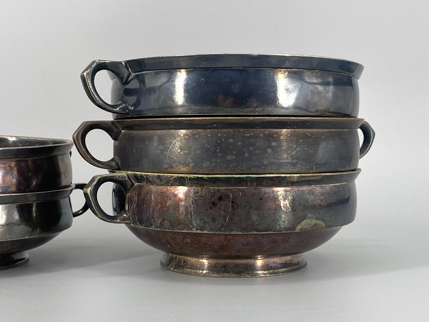 antike, versilberte Schalen von Wellner