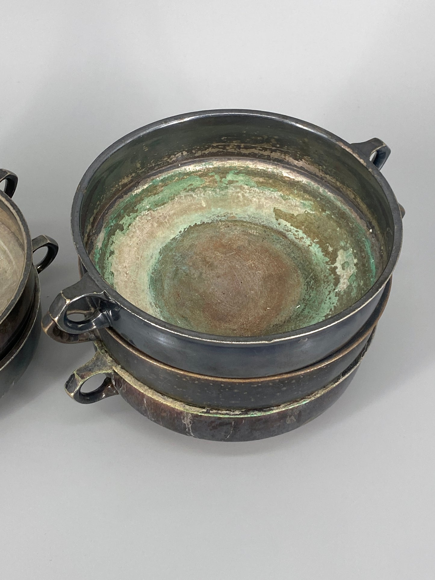 antike, versilberte Schalen von Wellner