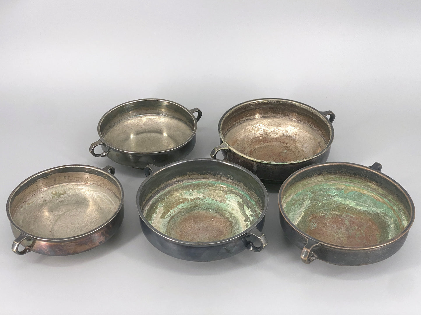 antike, versilberte Schalen von Wellner