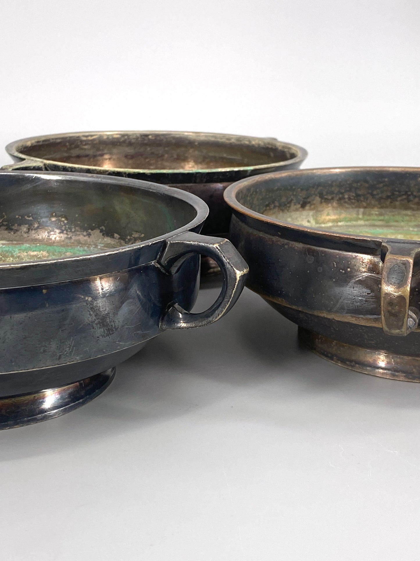 antike, versilberte Schalen von Wellner