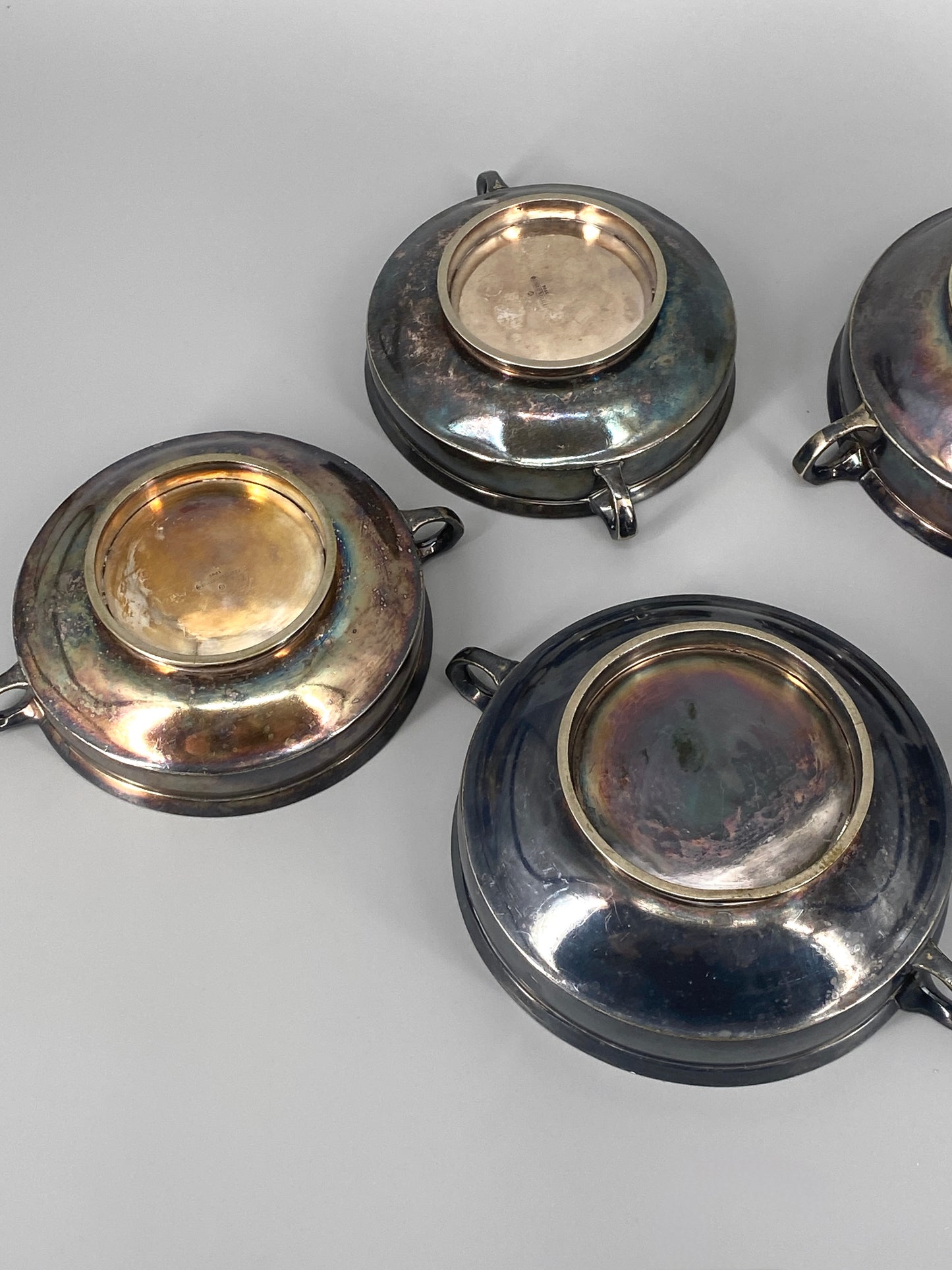 antike, versilberte Schalen von Wellner