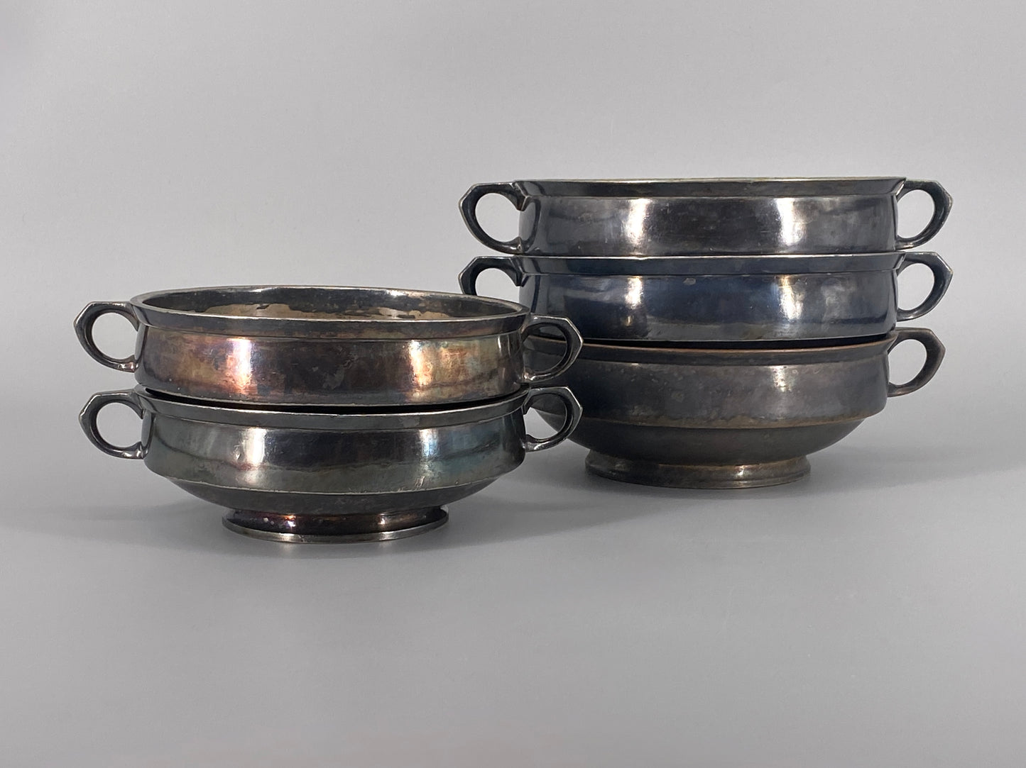 antike, versilberte Schalen von Wellner