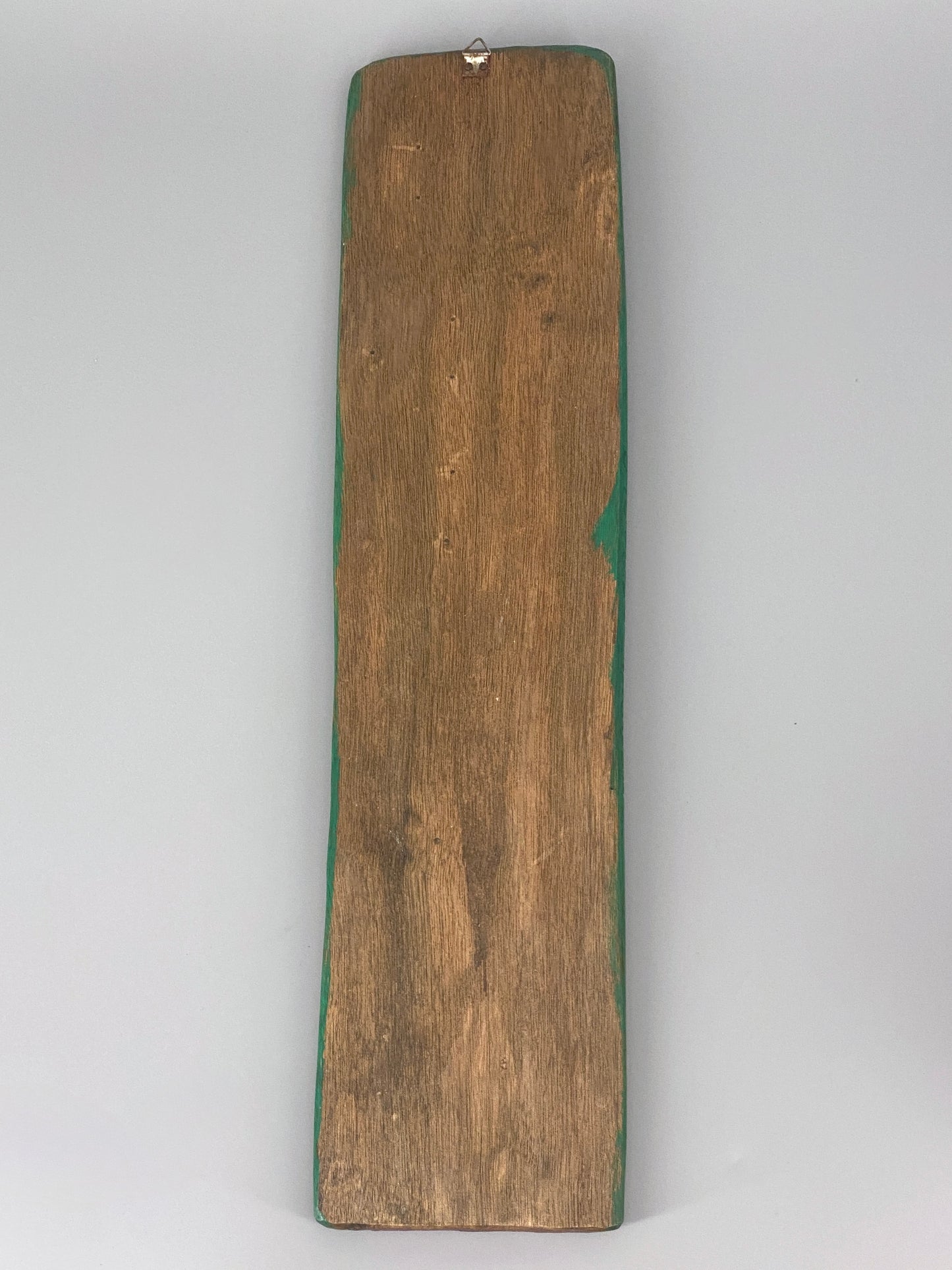 Holzskulptur "Geiger mit blauer Violine" von Henryk Zegadlo, Polen, um 1980er