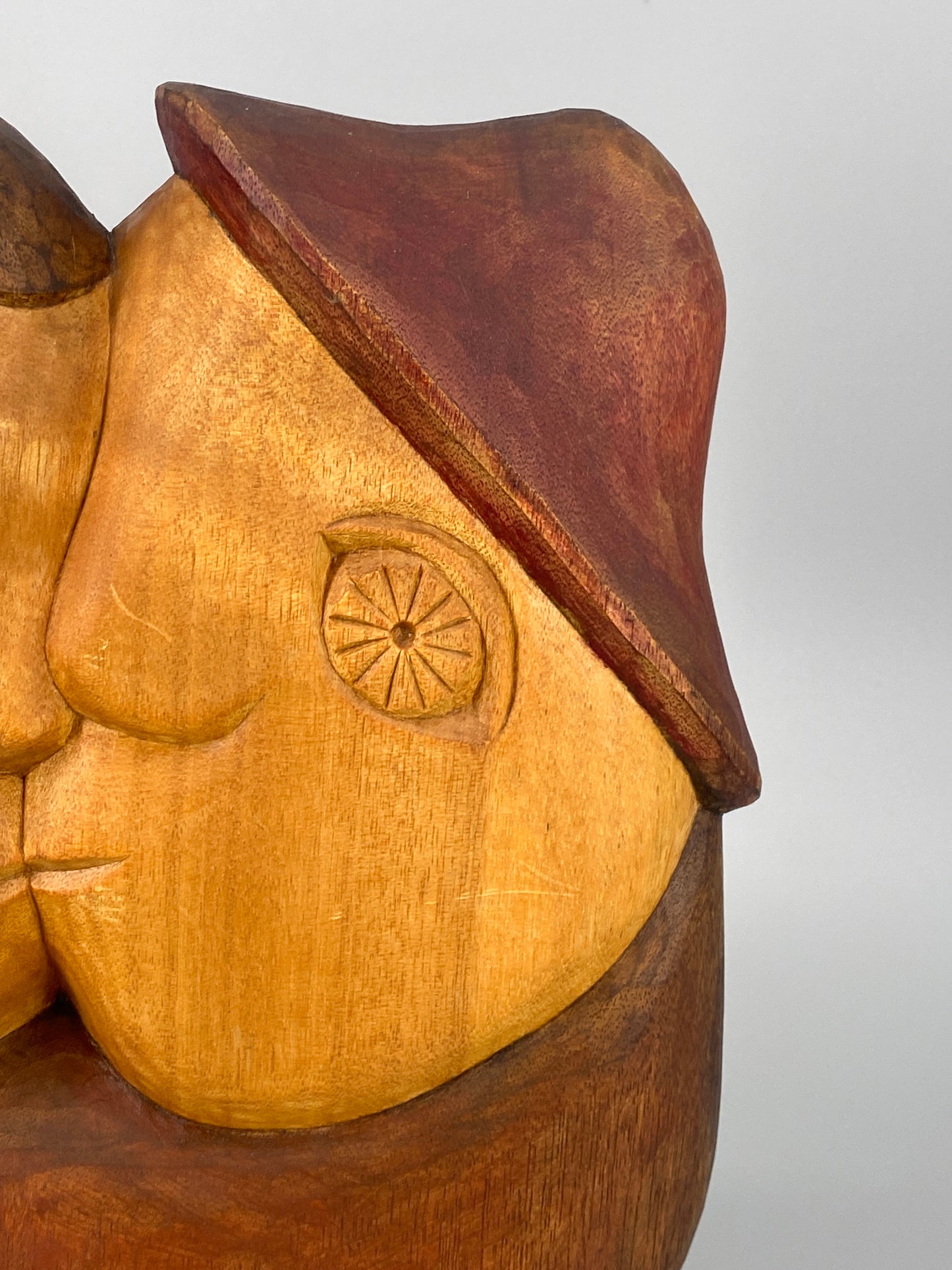 Holzskulptur "Liebespaar" von Henryk Zegadlo, Polen, um 1980er