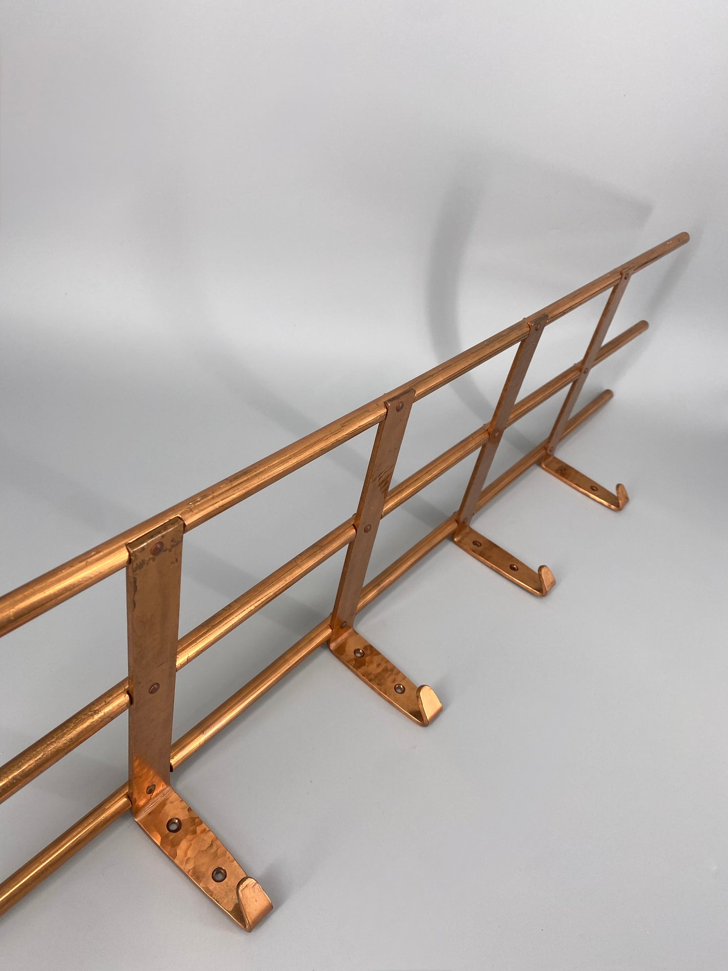 tolle Wand Garderobe mit 4 Haken und Ablagefläche, verkupfert