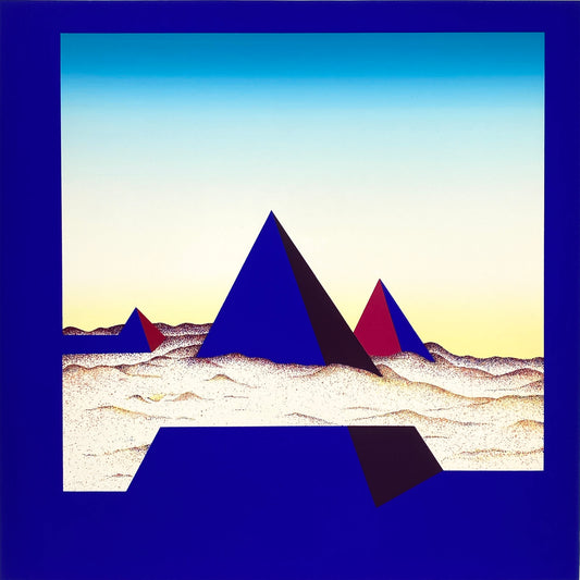 Siebdruck mit drei Pyramiden von Peter Foeller (geb. 1945), Künstlerexemplar, 1973