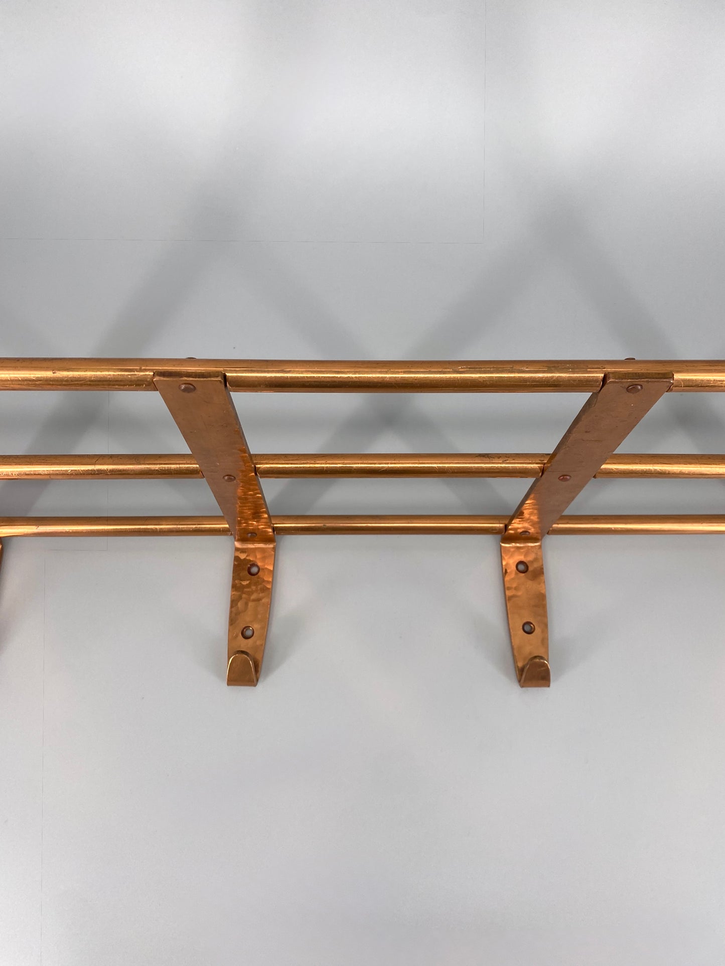 tolle Wand Garderobe mit 4 Haken und Ablagefläche, verkupfert