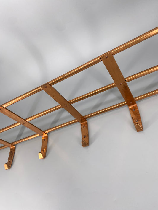 tolle Wand Garderobe mit 4 Haken und Ablagefläche, verkupfert