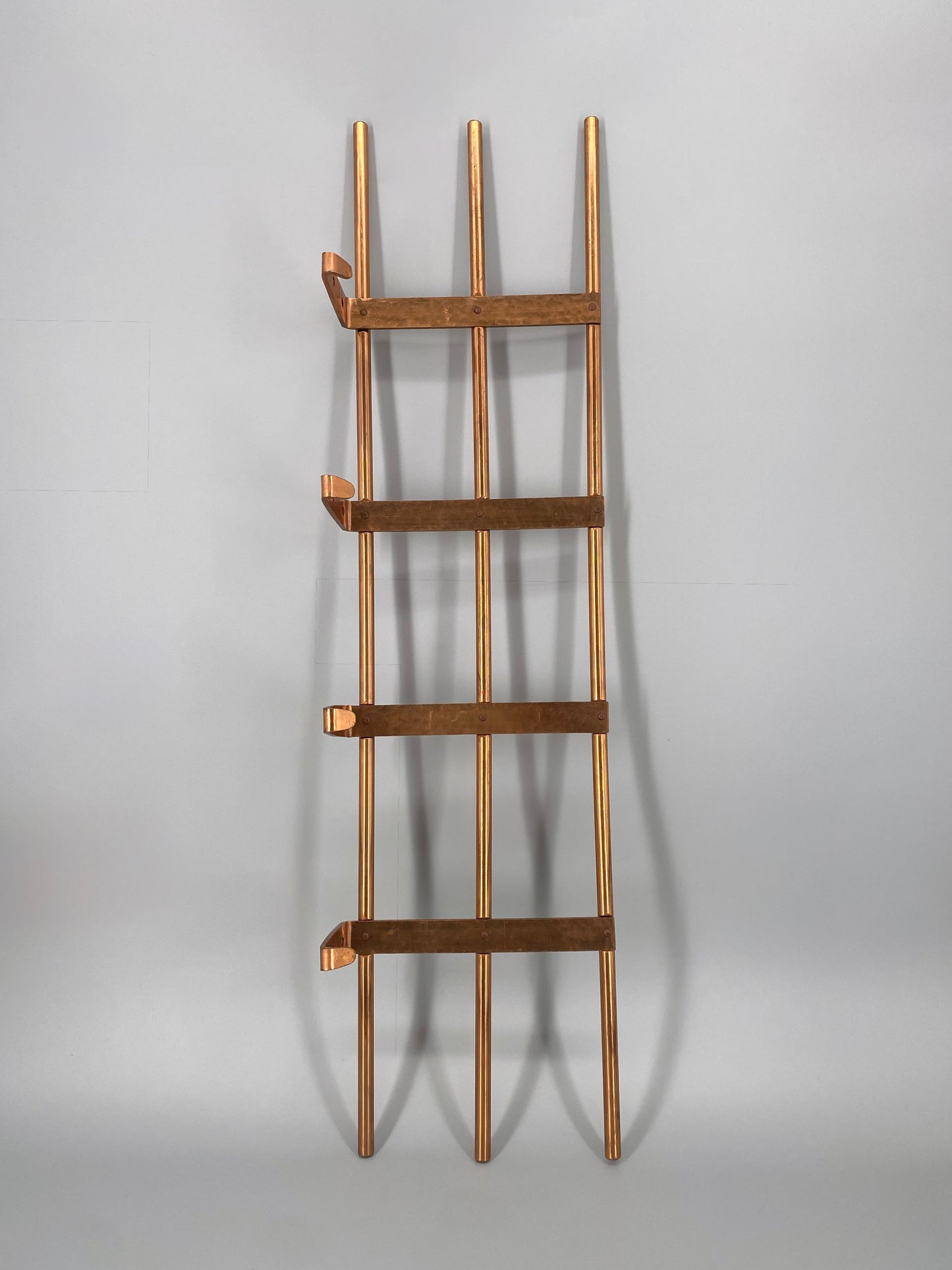 tolle Wand Garderobe mit 4 Haken und Ablagefläche, verkupfert