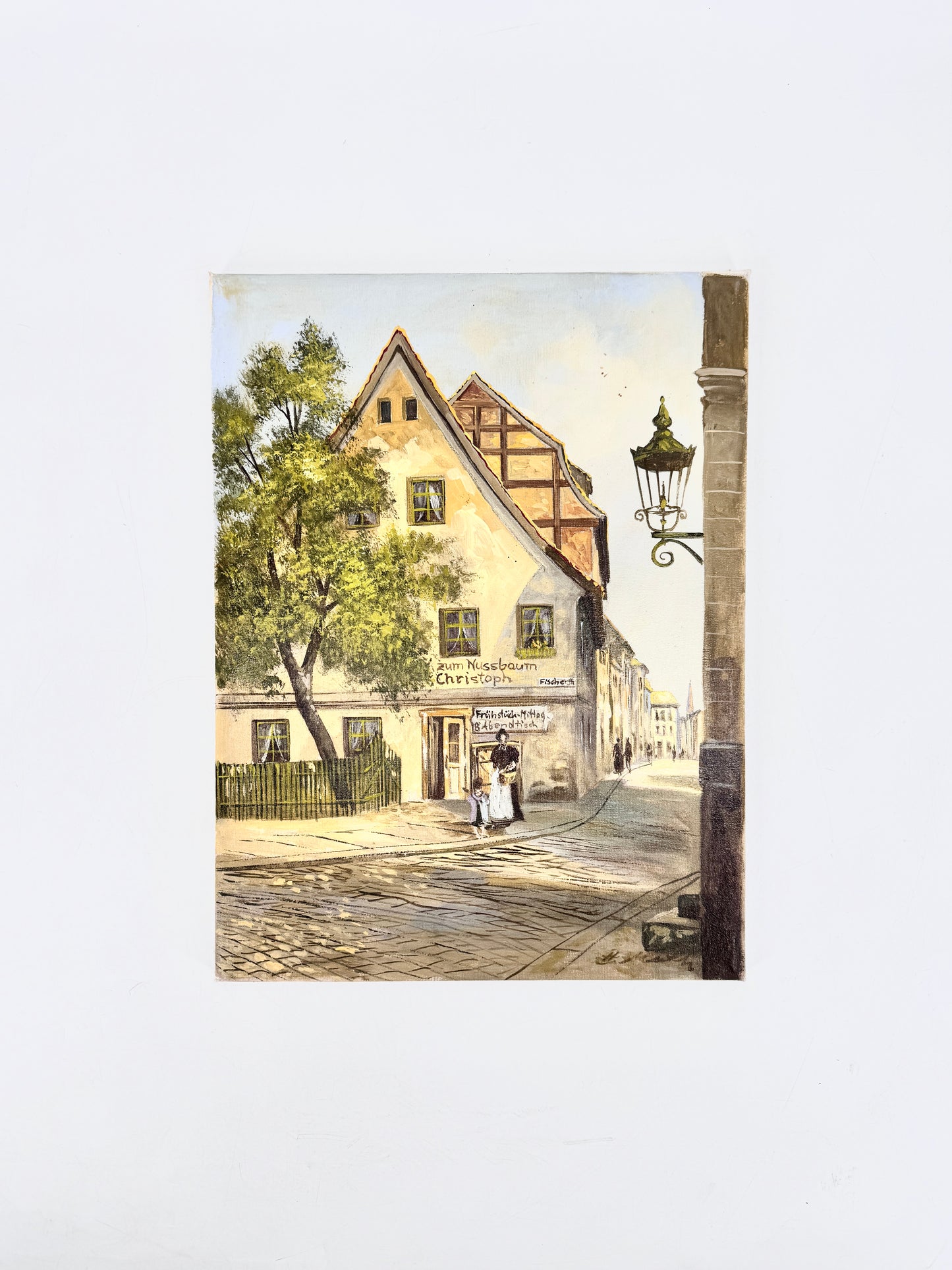 Berlin Alt Kölln, Gasthaus zum Nußbaum. Gemälde von Hermann Muth