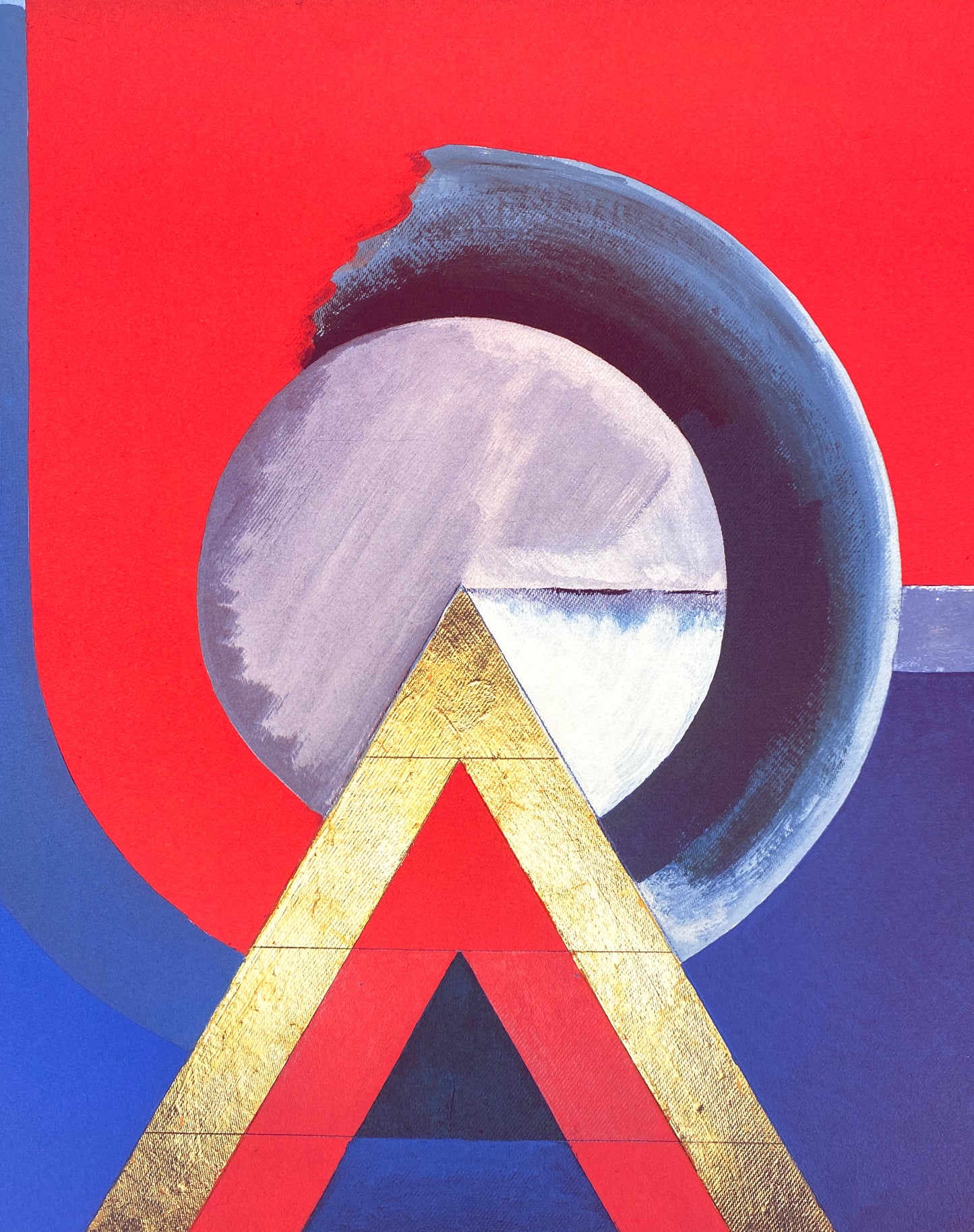 Postmoderner Offsetdruck "Dynamische Bewegung" von Otto Herbert Hajek (1927–2005)