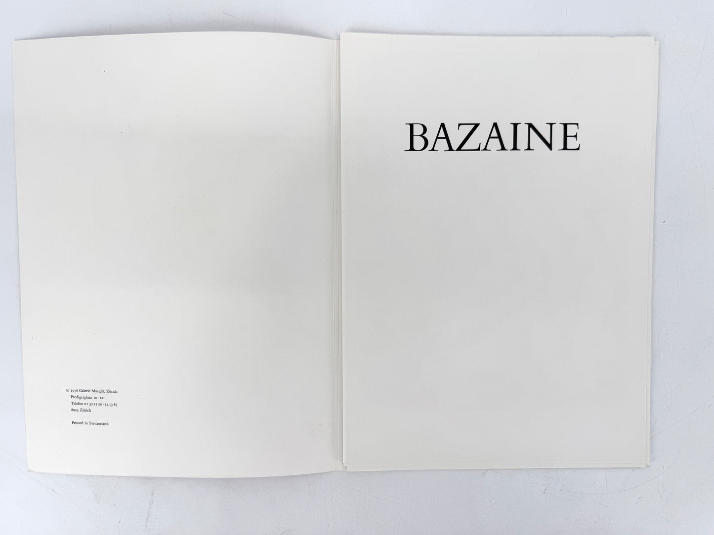 Bazaine, Galerie Maeght Zürich 1976. Ausstellungskatalog, Litographie