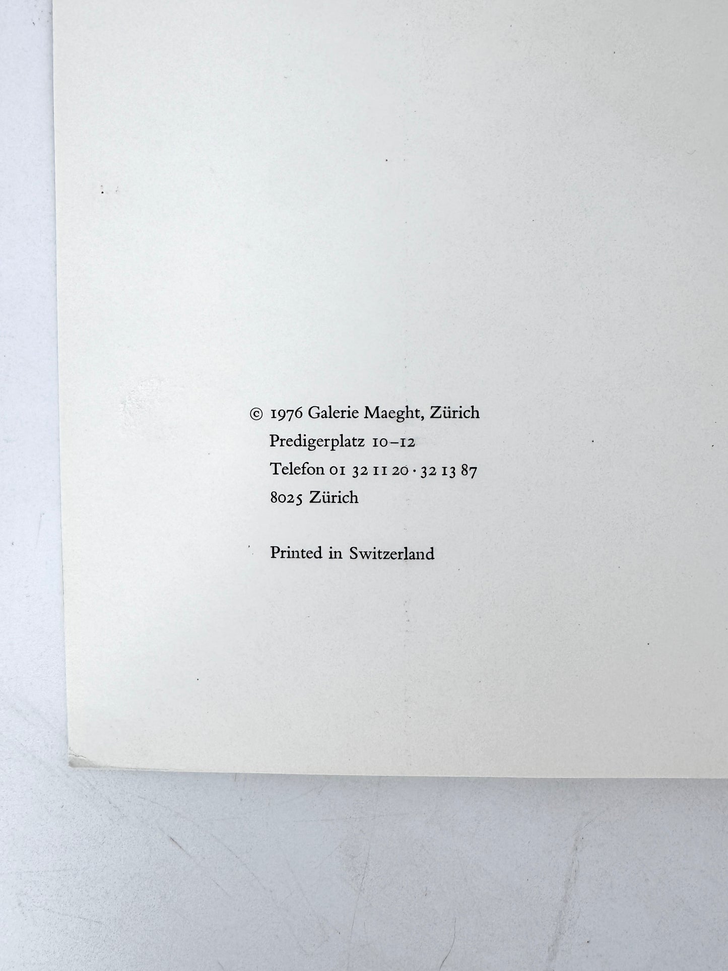 Bazaine, Galerie Maeght Zürich 1976. Ausstellungskatalog, Litographie