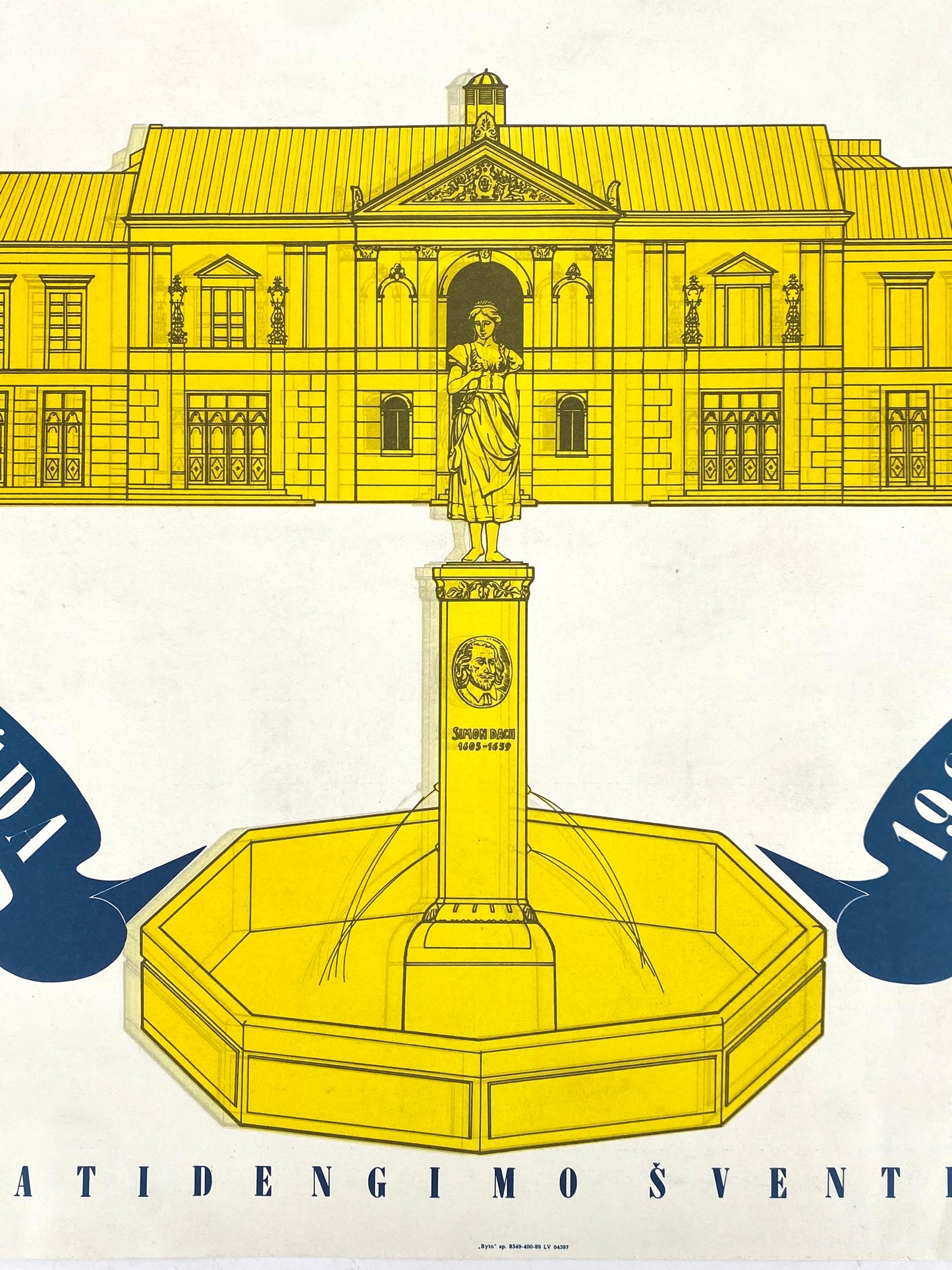 Veranstaltungsplakat aus Klaipeda (Litauen) für Dramatheater Klaipeda, Gertrud Kelletat zugeschrieben