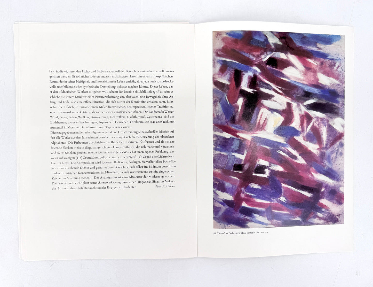 Bazaine, Galerie Maeght Zürich 1976. Ausstellungskatalog, Litographie