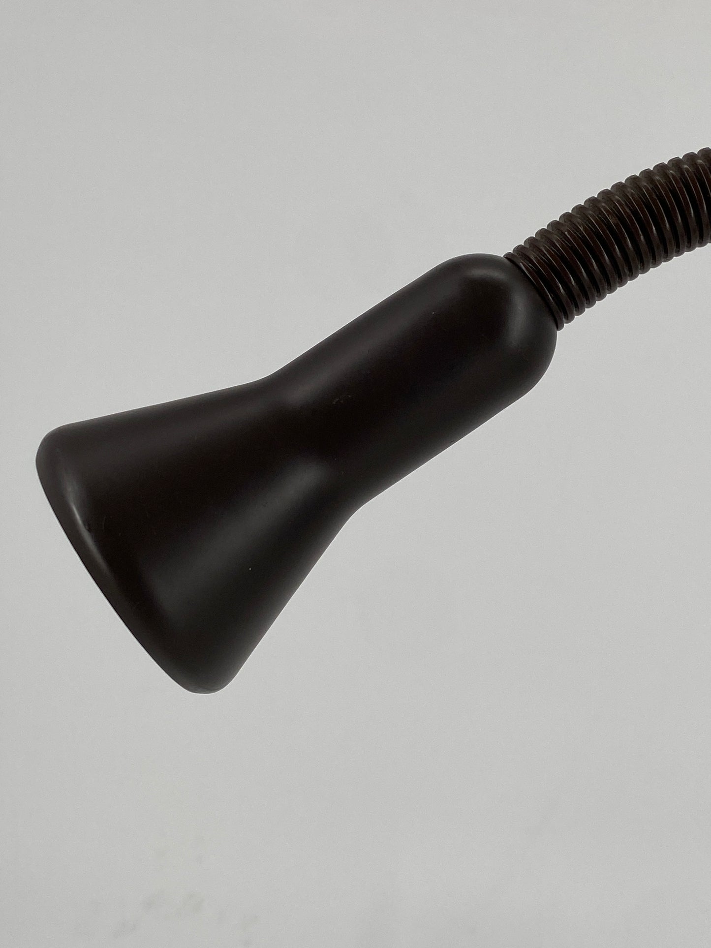 Braune Industrial Spot Klemmlampe von Brilliant Leuchten mit Schwanenhals