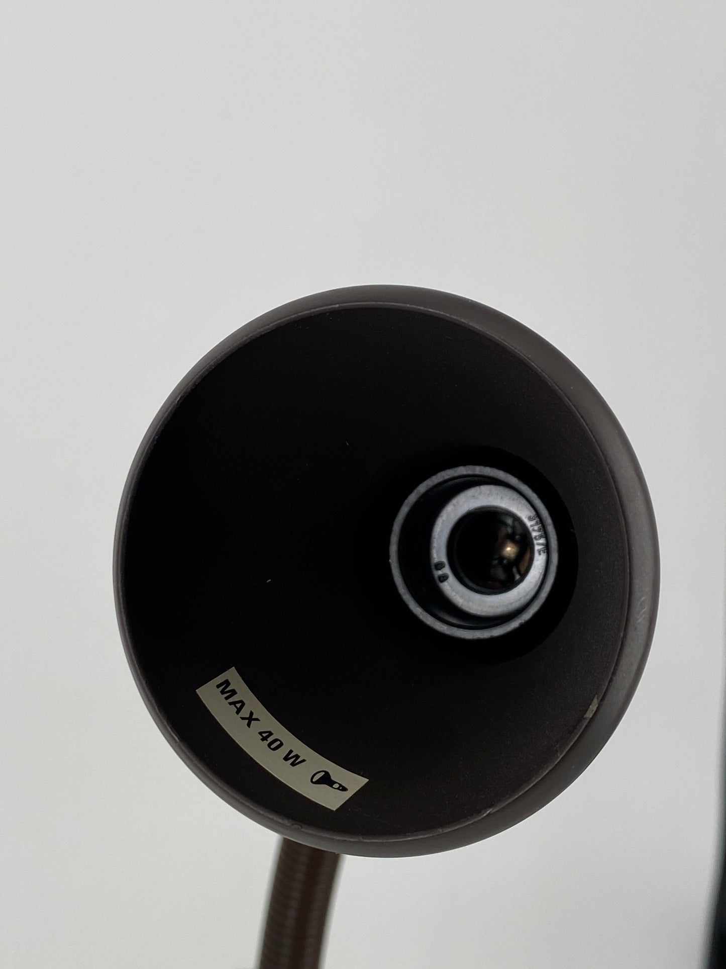 Braune Industrial Spot Klemmlampe von Brilliant Leuchten mit Schwanenhals