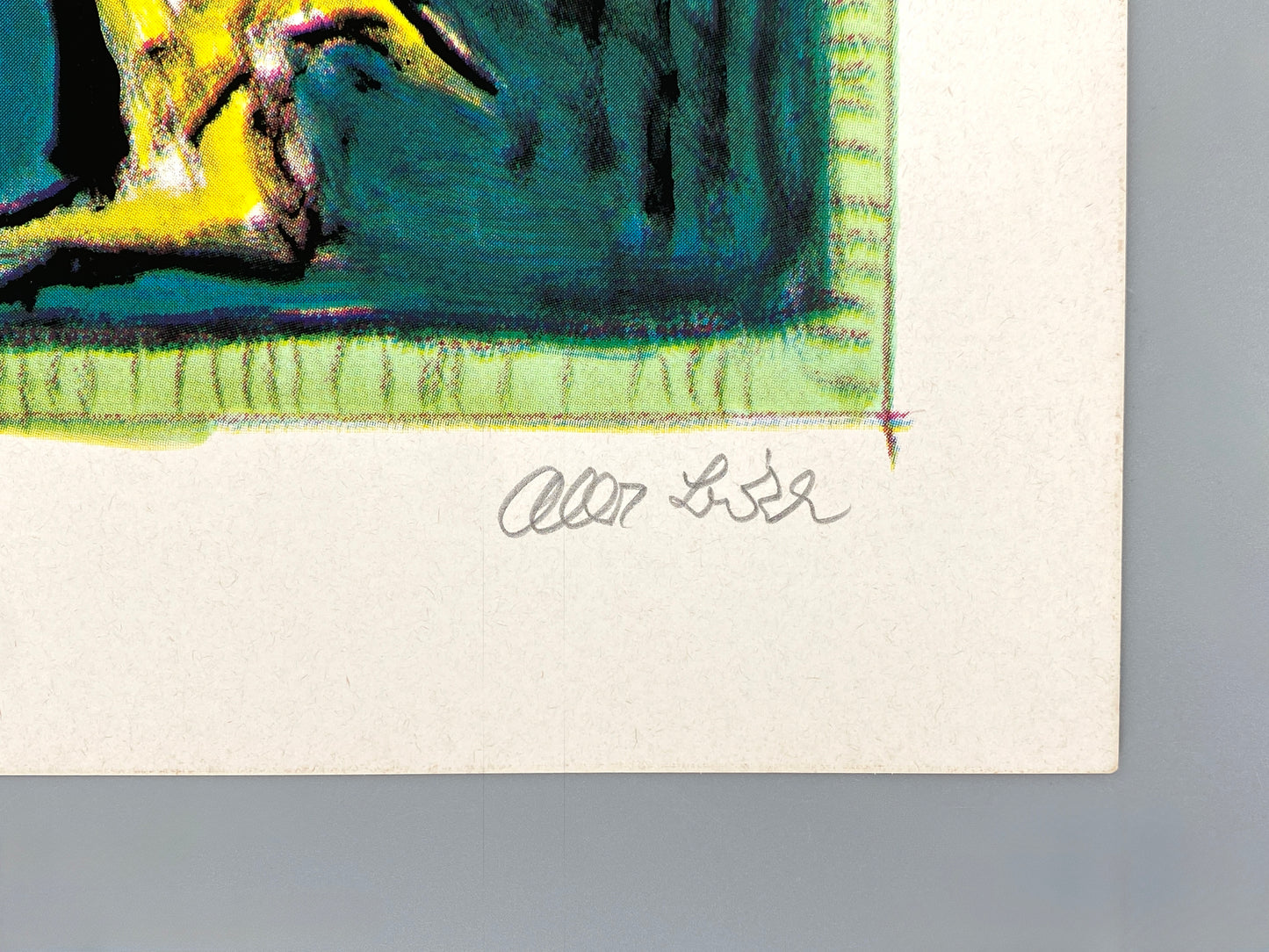 Sieb- und Offsetdruck „Faun mit Hahn“ von Albert Birkle (1900–1986) mit Zertifikat, handsigniert und nummeriert