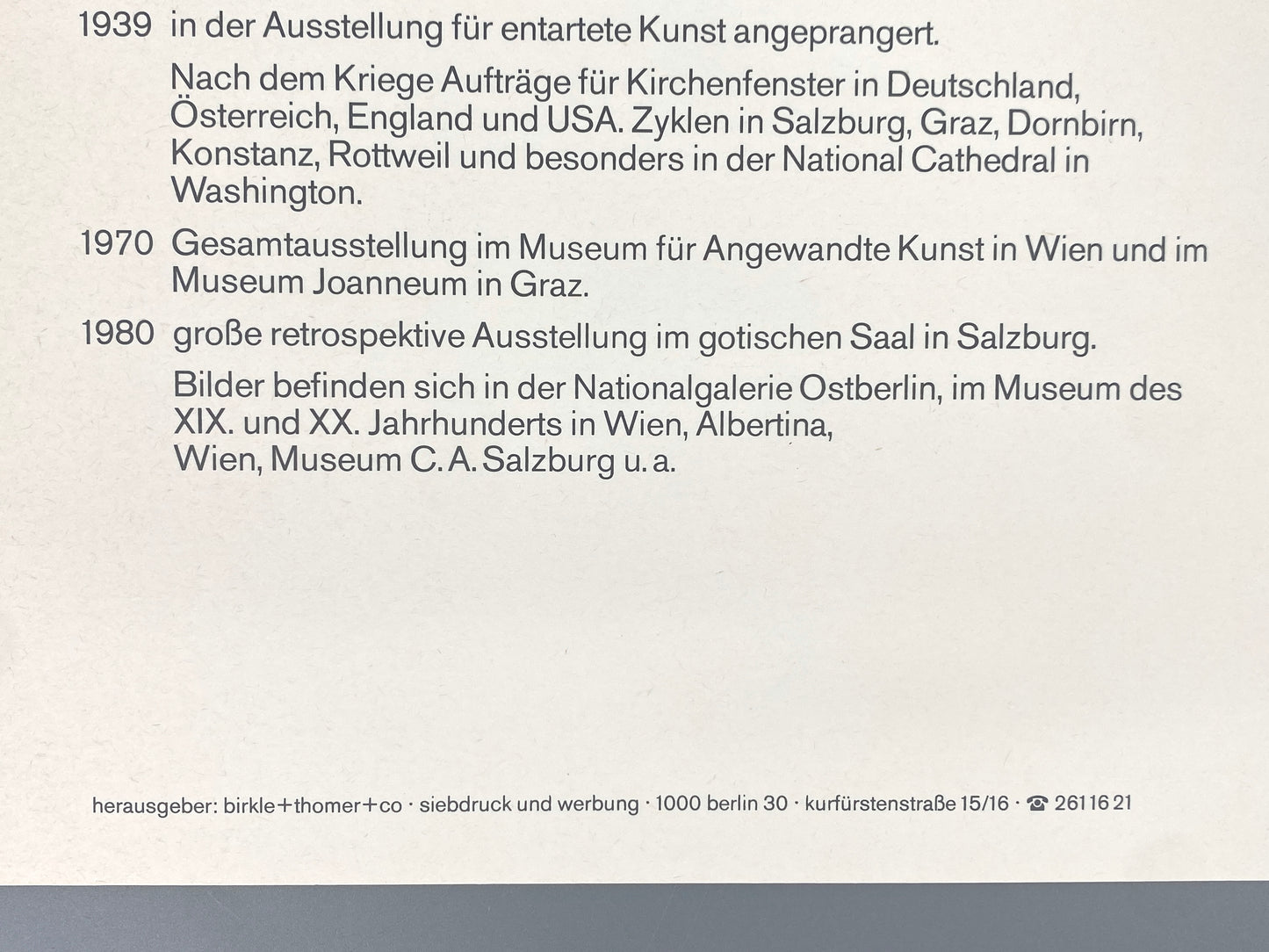 Sieb- und Offsetdruck „Faun mit Hahn“ von Albert Birkle (1900–1986) mit Zertifikat, handsigniert und nummeriert
