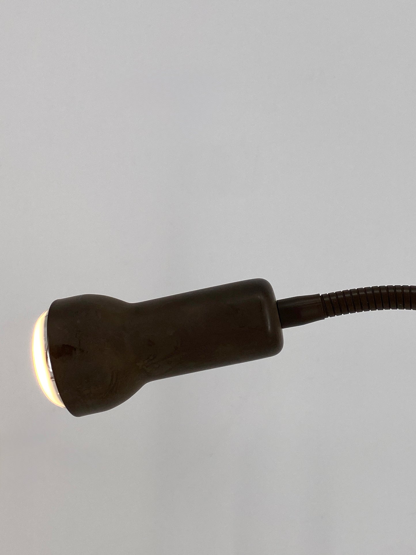 Braune Spot Klemmlampe, 80er