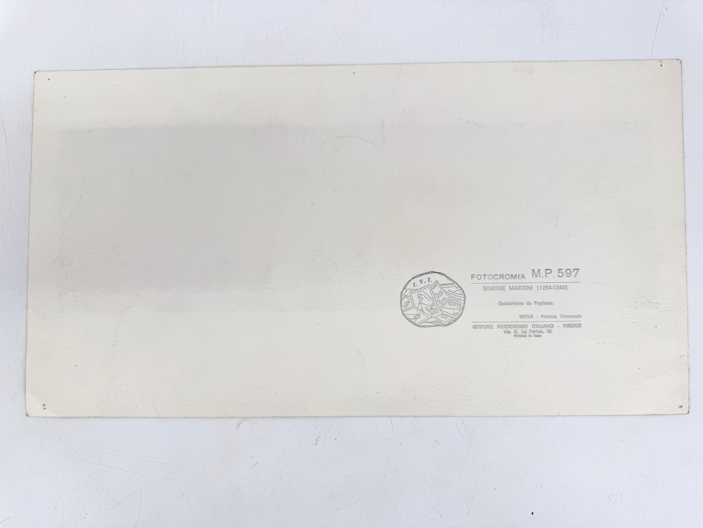 Guidoriccio da Fogliano bei der Belagerung von Montemassi. Fotocromo, Instituto Italiano