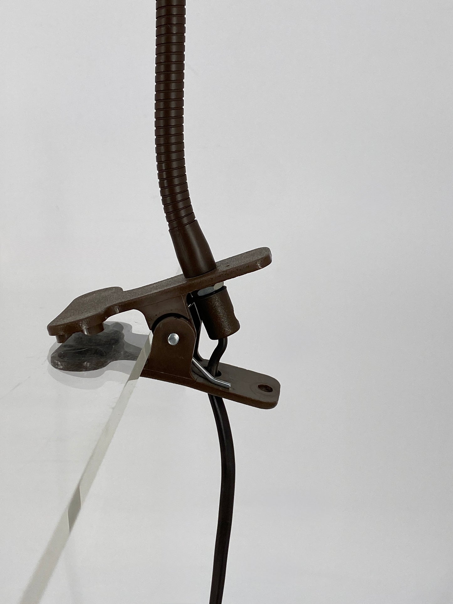 Braune Spot Klemmlampe, 80er