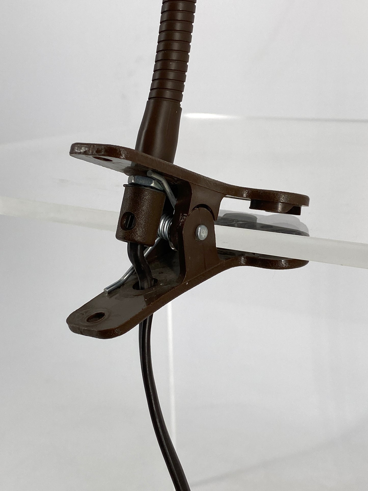 Braune Spot Klemmlampe, 80er