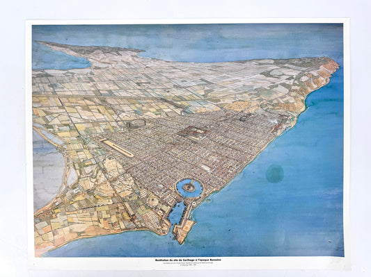 Karte, Restitution du site de Carthago a l'epoque Romaine