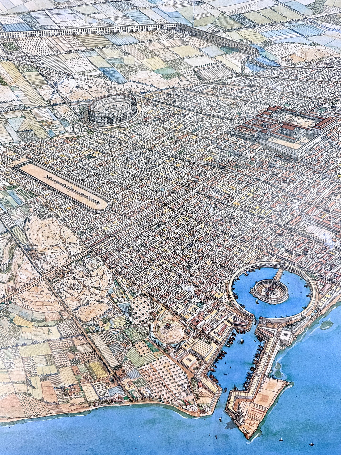 Karte, Restitution du site de Carthago a l'epoque Romaine