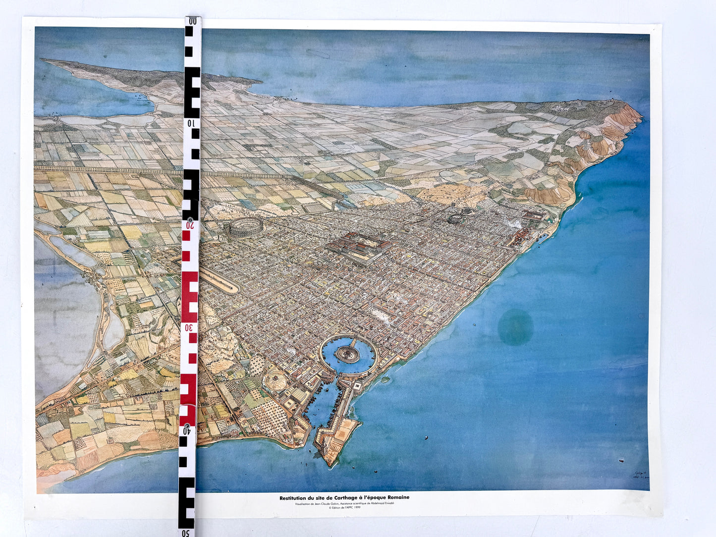 Karte, Restitution du site de Carthago a l'epoque Romaine