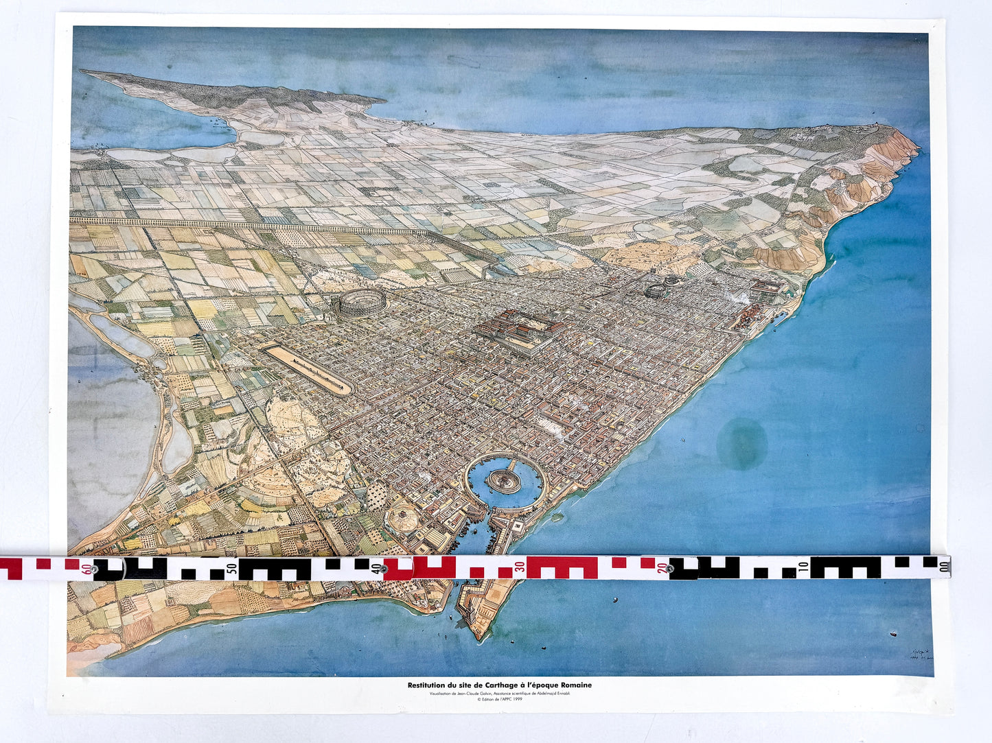 Karte, Restitution du site de Carthago a l'epoque Romaine
