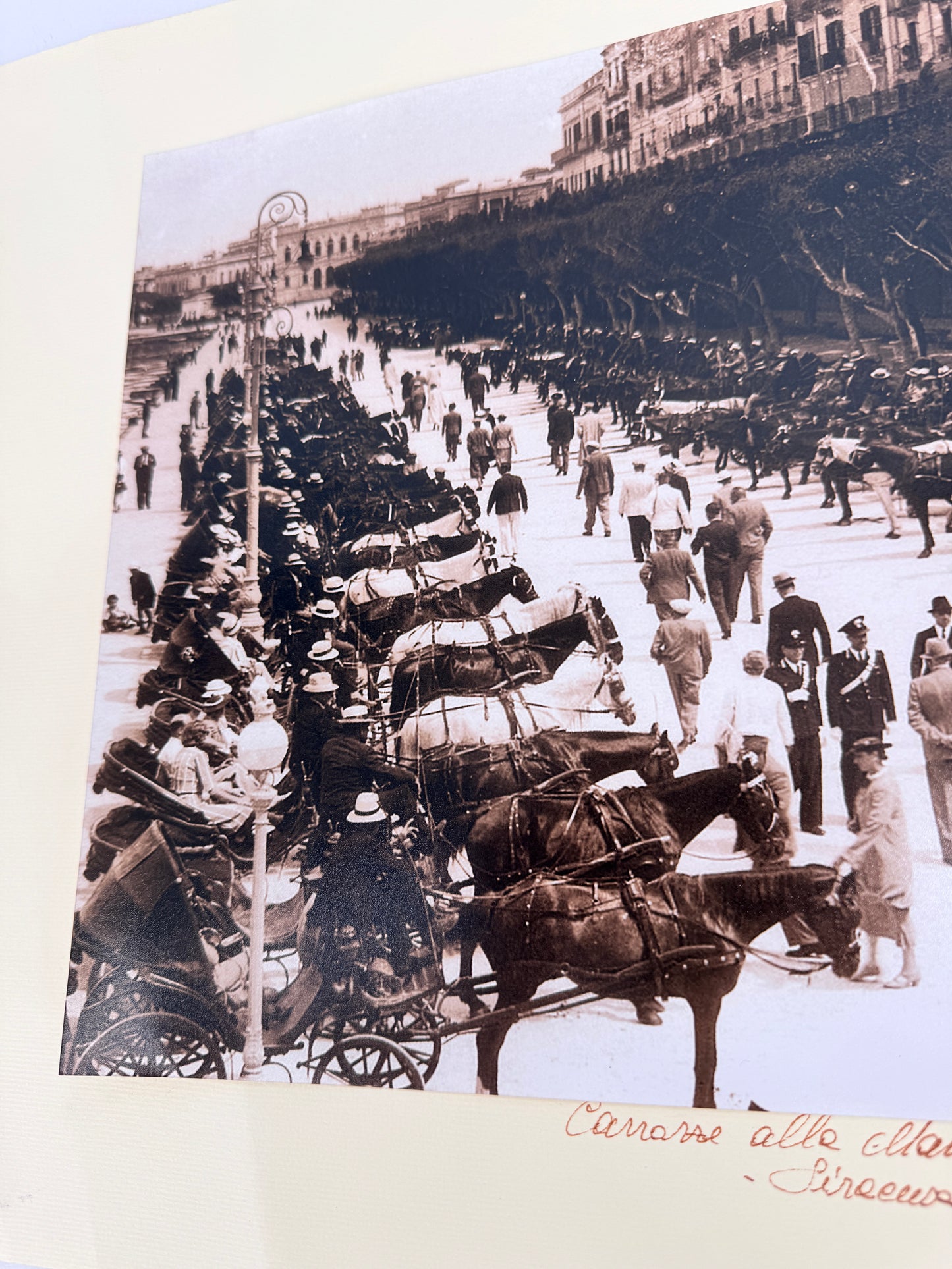 Carozze alla Marina, anni’ 30. Siricusa. Historische Fotografie, Sizilien