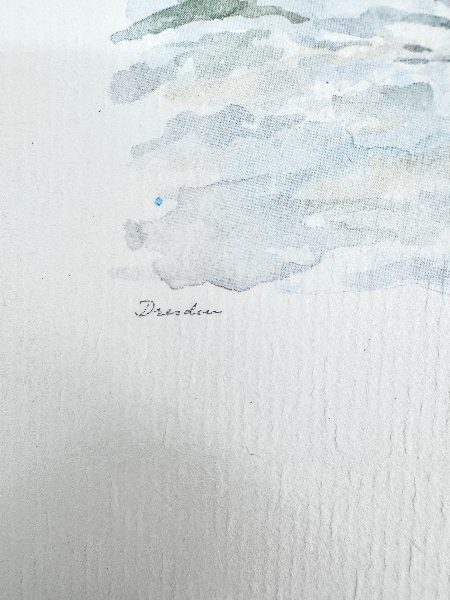 Stadtansicht Dresden, Offset/Aquarell