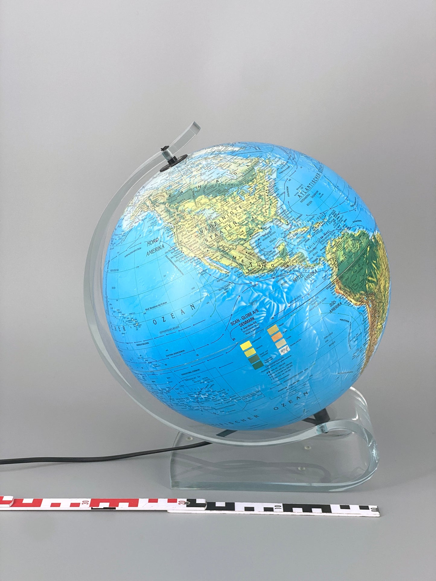 beleuchteter Globus Consulate von Scanglobe, 30 cm Durchmesser