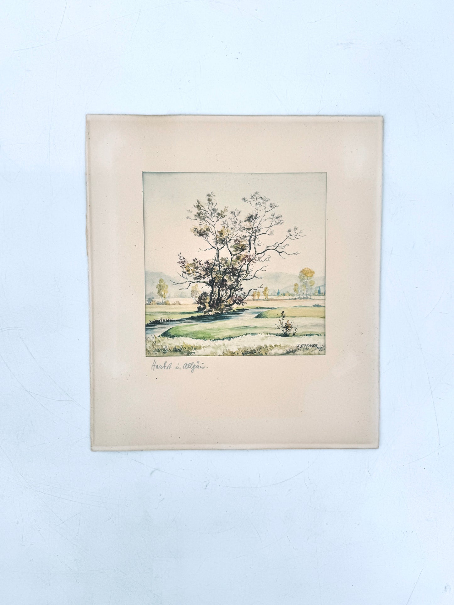 Herbst im Allgäu - Aquarell, Josef Dorner