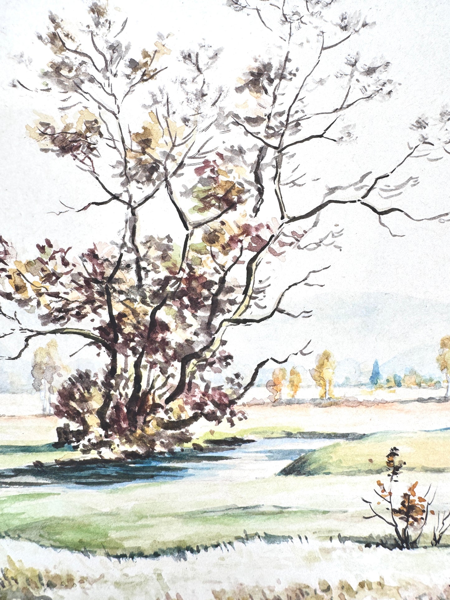 Herbst im Allgäu - Aquarell, Josef Dorner