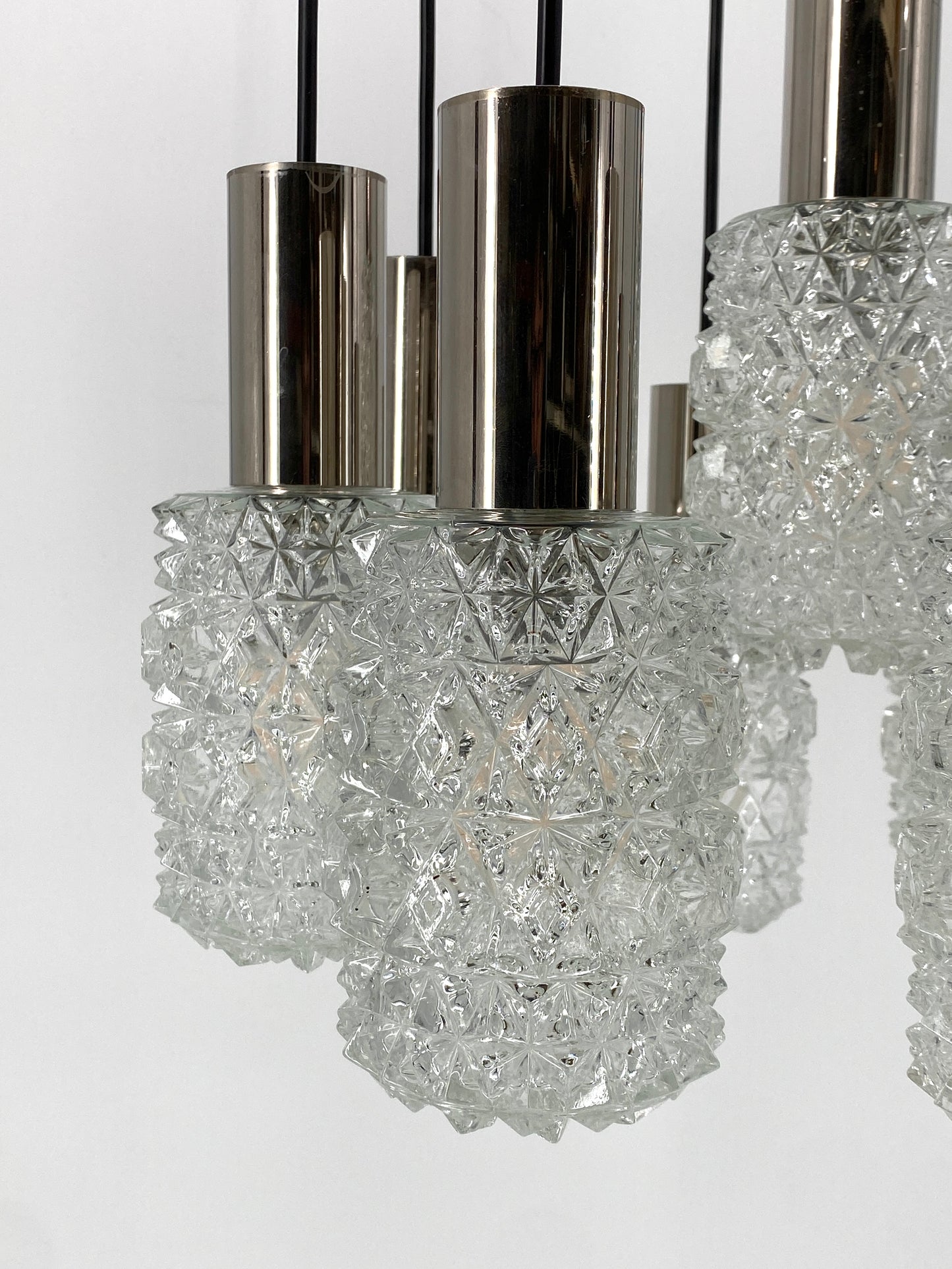 9 flammige Kaskadenlampe "Nr. 421" von Bankamp Leuchten, 60/70er