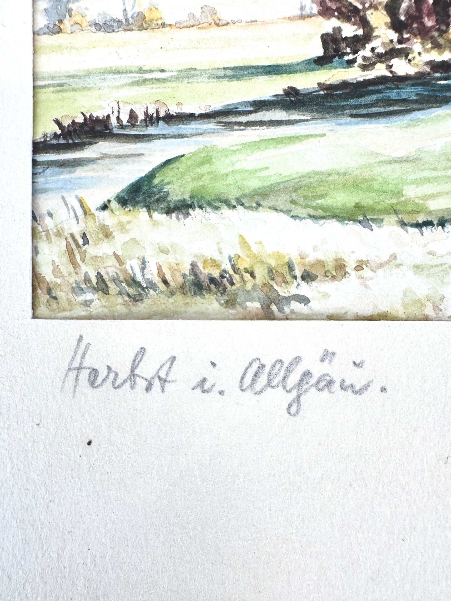 Herbst im Allgäu - Aquarell, Josef Dorner