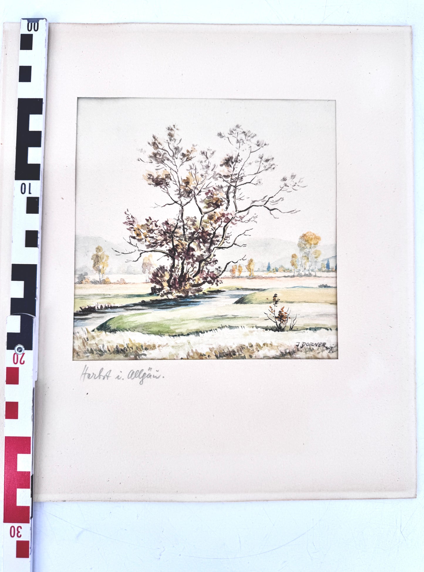 Herbst im Allgäu - Aquarell, Josef Dorner