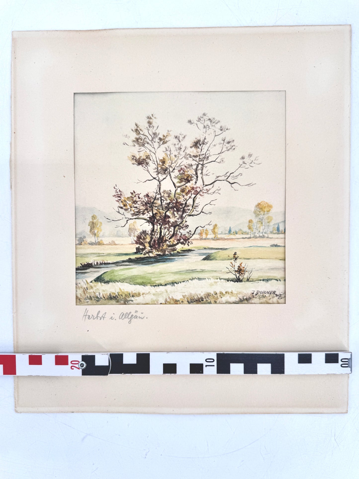 Herbst im Allgäu - Aquarell, Josef Dorner